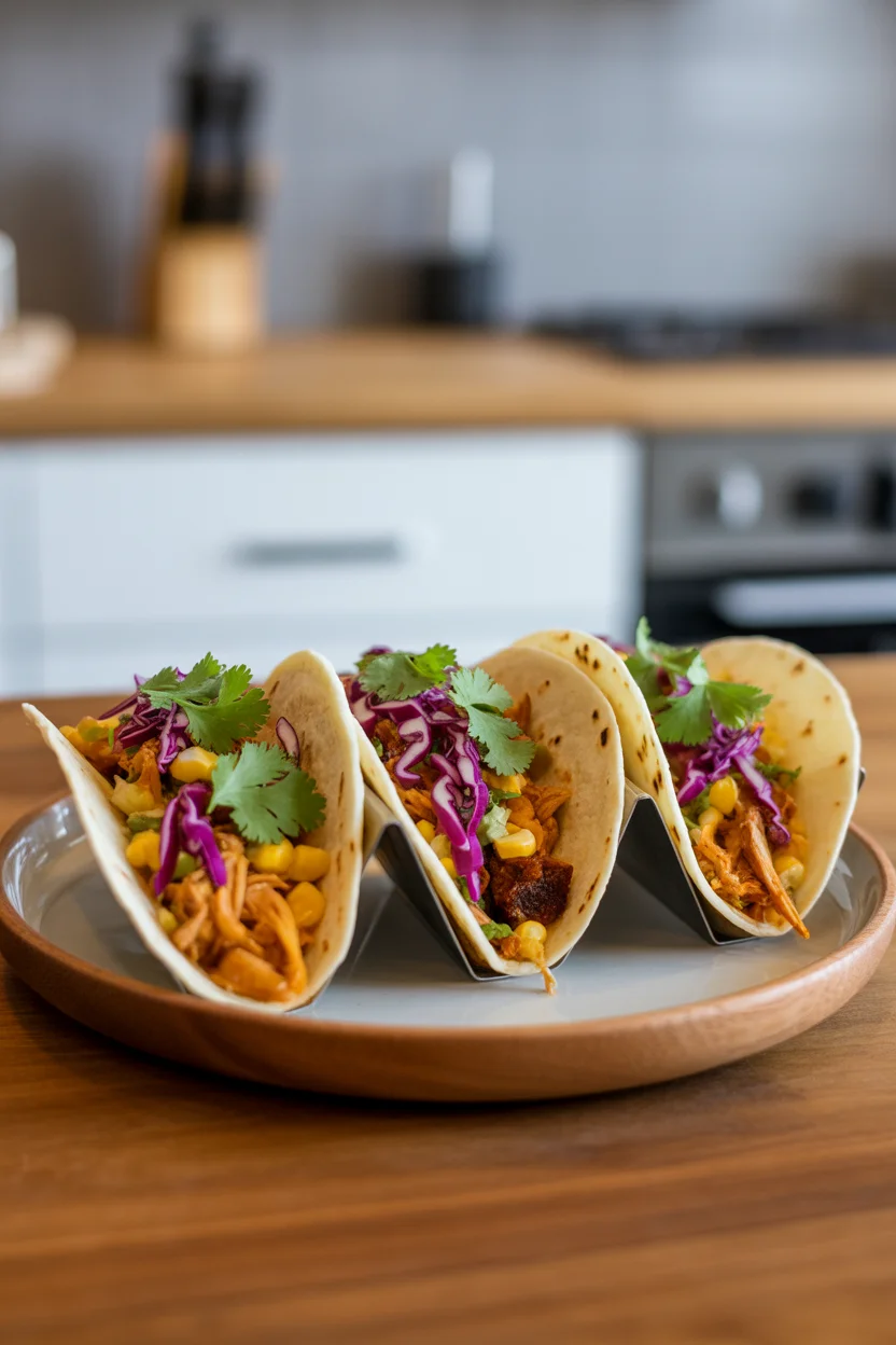 vegan jackfruit BBQ pulled tacos