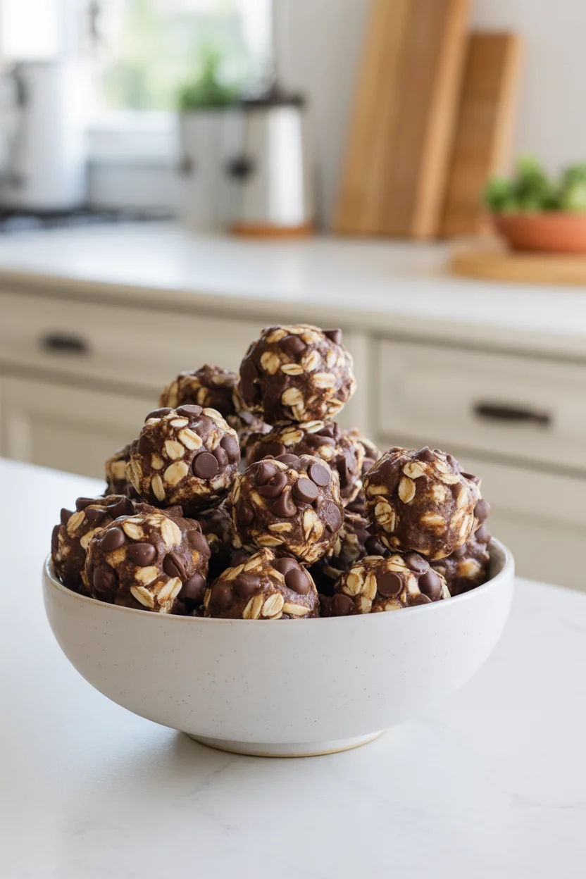 no-bake oat date energy balls