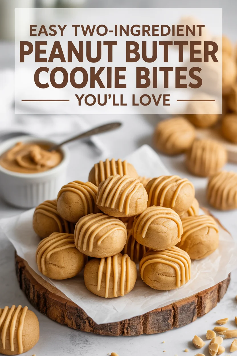 two-ingredient peanut butter cookie bites