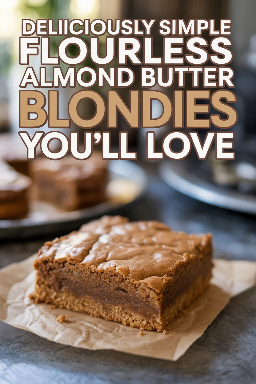 Deliciously Simple Flourless Almond Butter Blondies You’ll Love