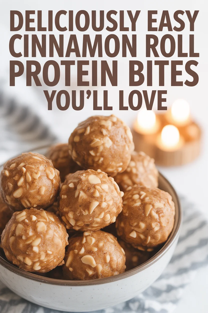 cinnamon roll protein bites