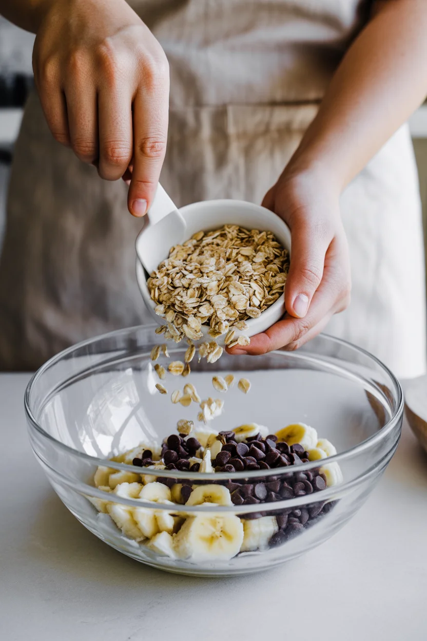 vegan banana oatmeal chocolate cookies