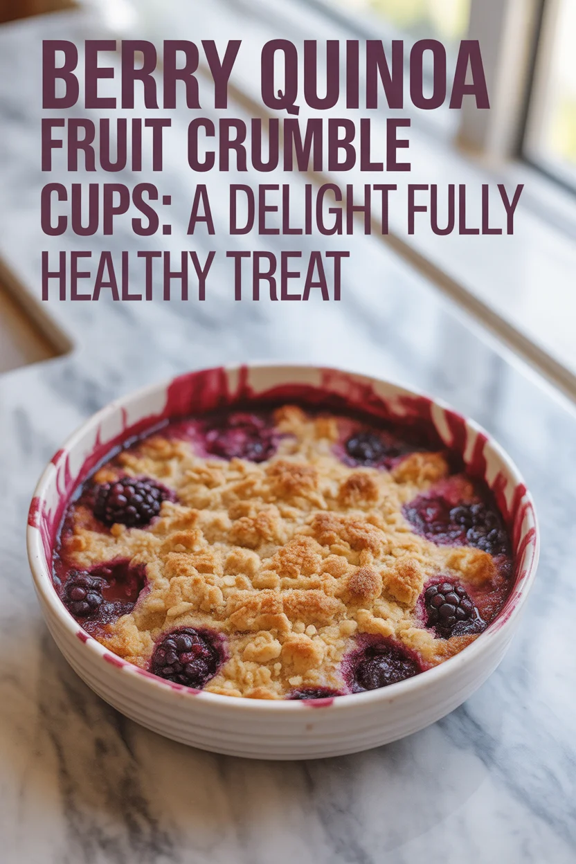 Berry Quinoa Fruit Crumble Cups: A Delightfully Healthy Treat