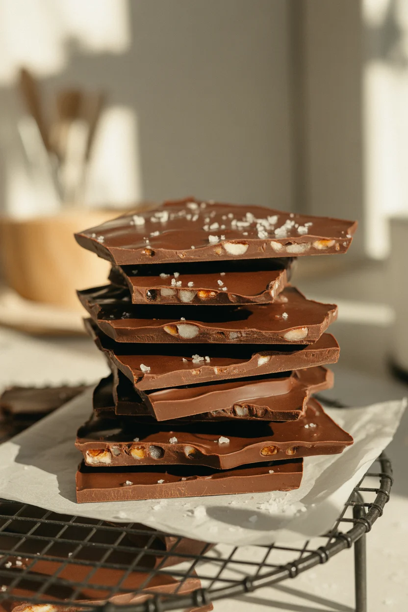 dark chocolate sea salt bark