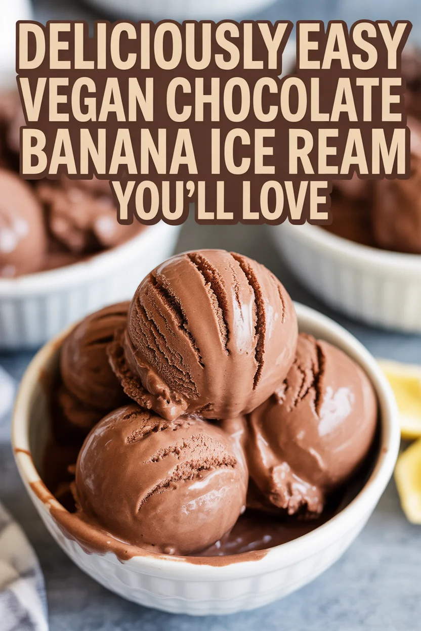 vegan chocolate banana ice cream