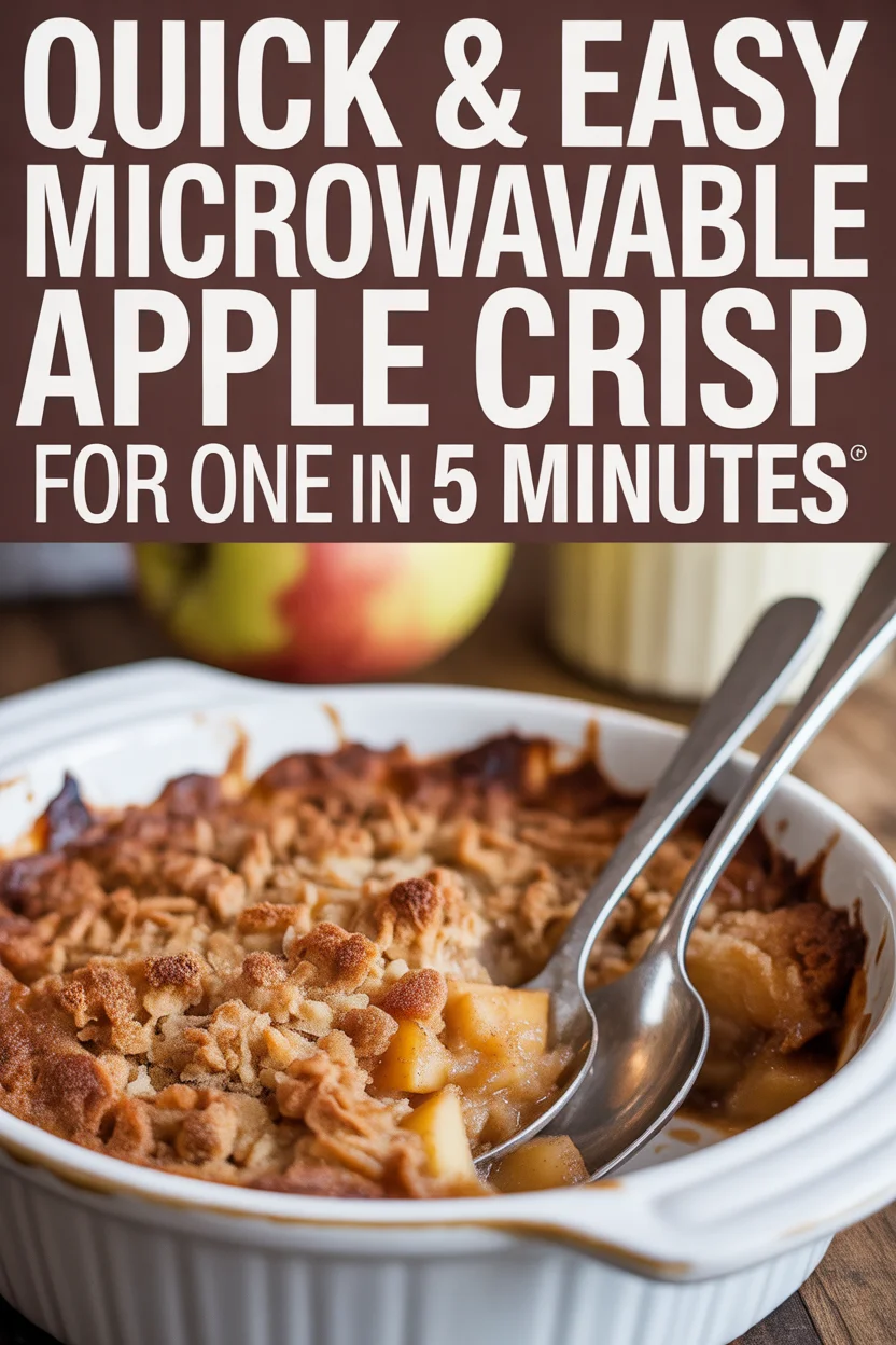 Quick & Easy Microwavable Apple Crisp for One in 5 Minutes