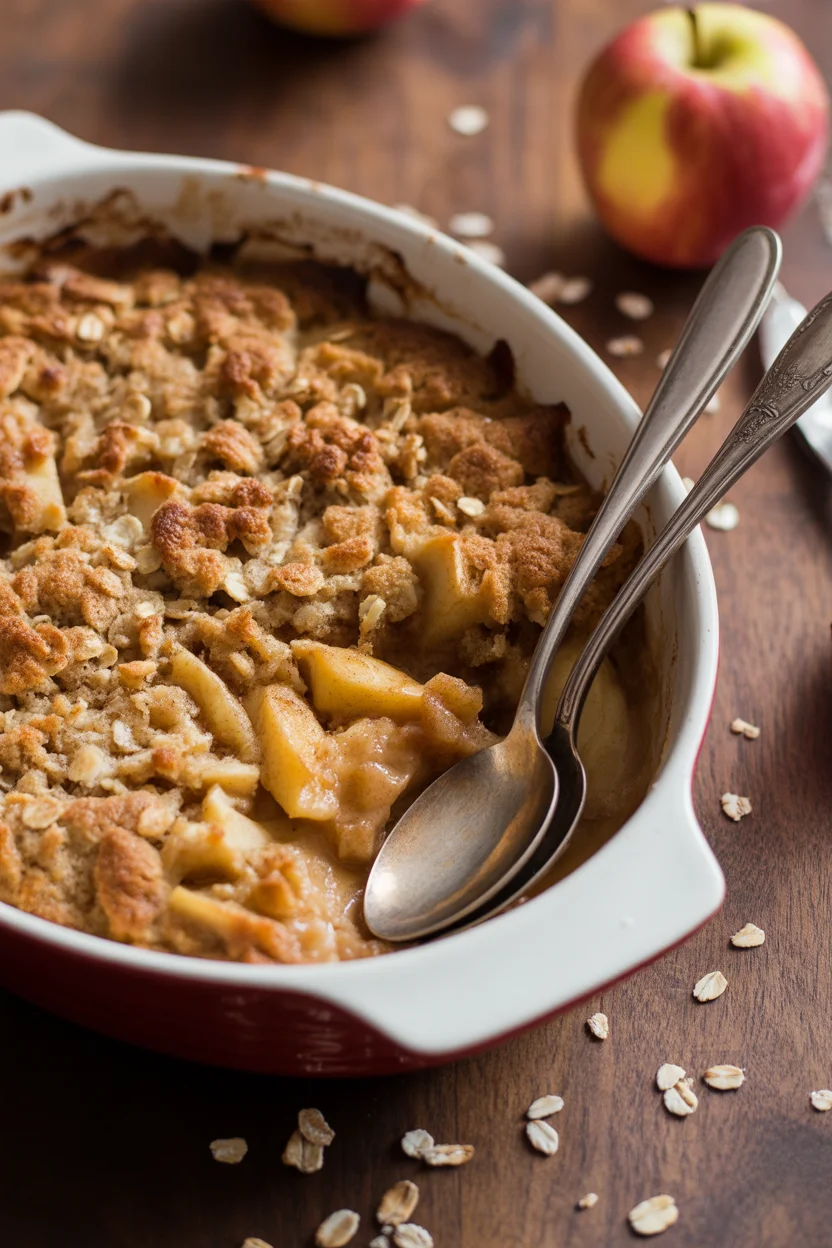 microwavable apple crisp for one