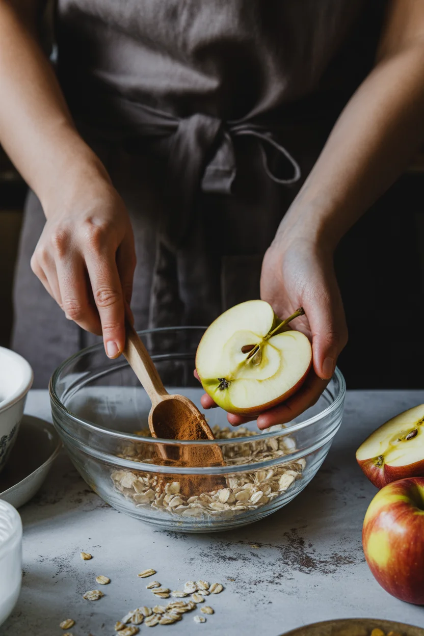 microwavable apple crisp for one