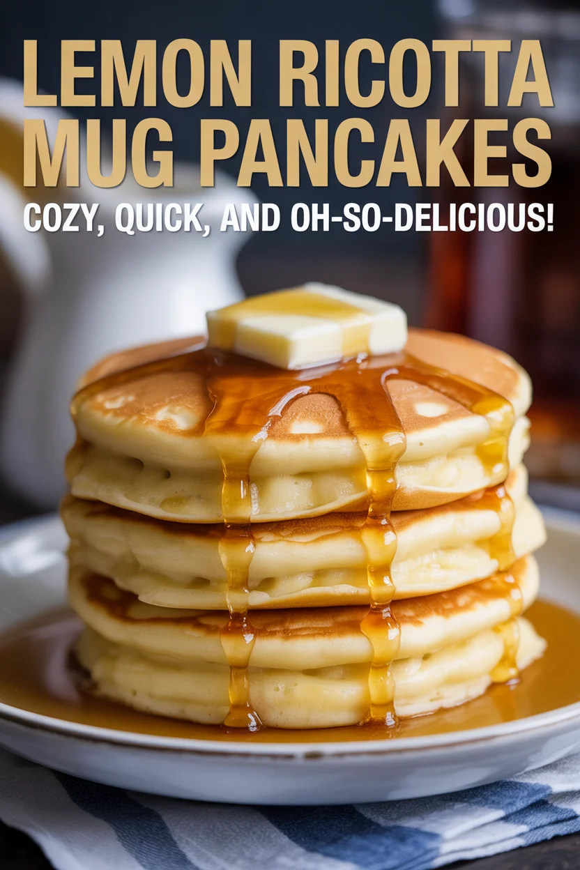 lemon ricotta mug pancakes