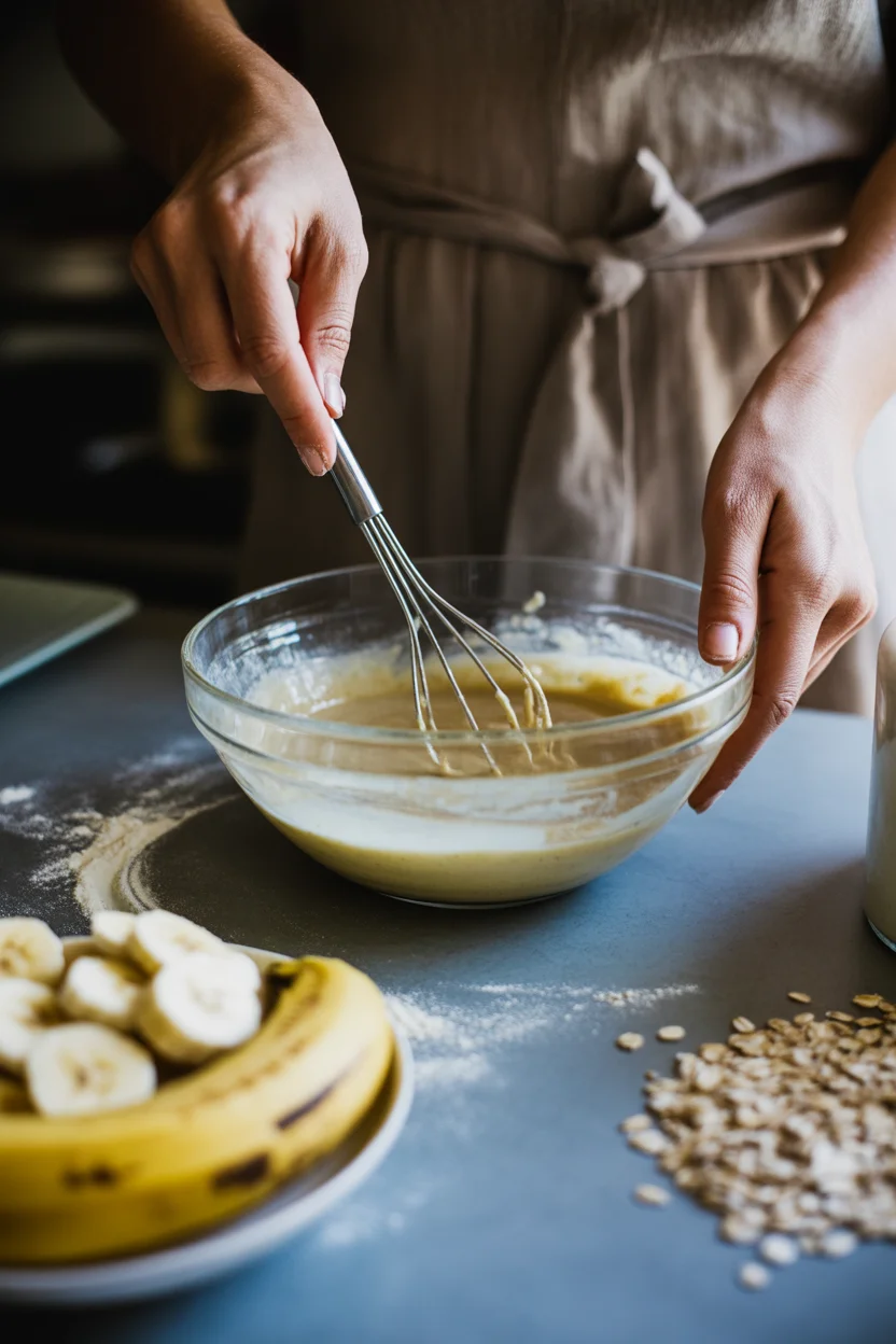 banana oat pancakes no flour