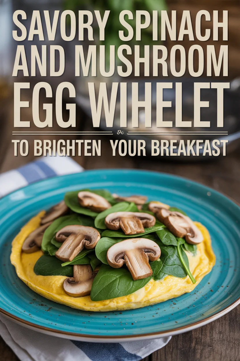 Savory Spinach and Mushroom Egg White Omelet to Brighten Your Breakfast