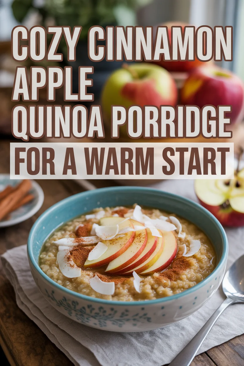 quinoa porridge with cinnamon and apple