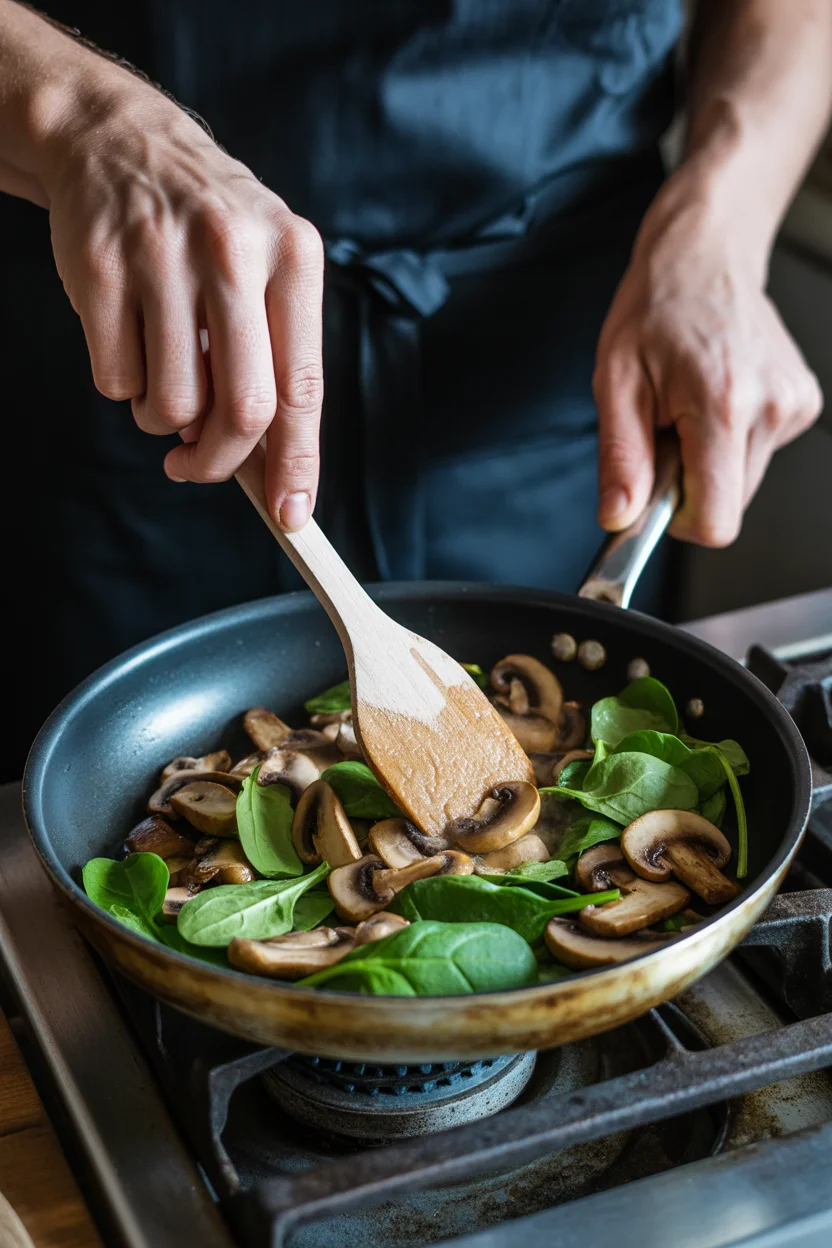 Savory Spinach and Mushroom Egg White Omelet to Brighten Your Breakfast