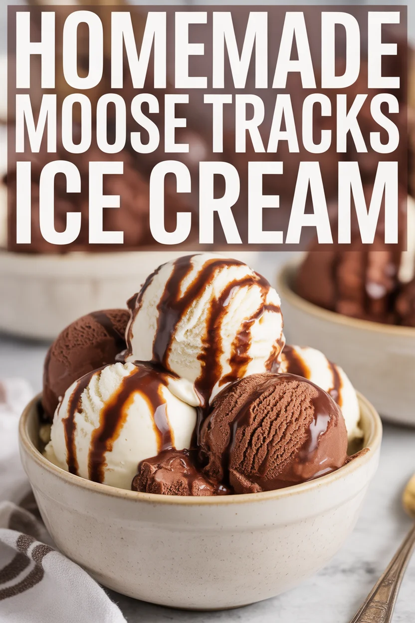 Homemade Moose Tracks Ice Cream