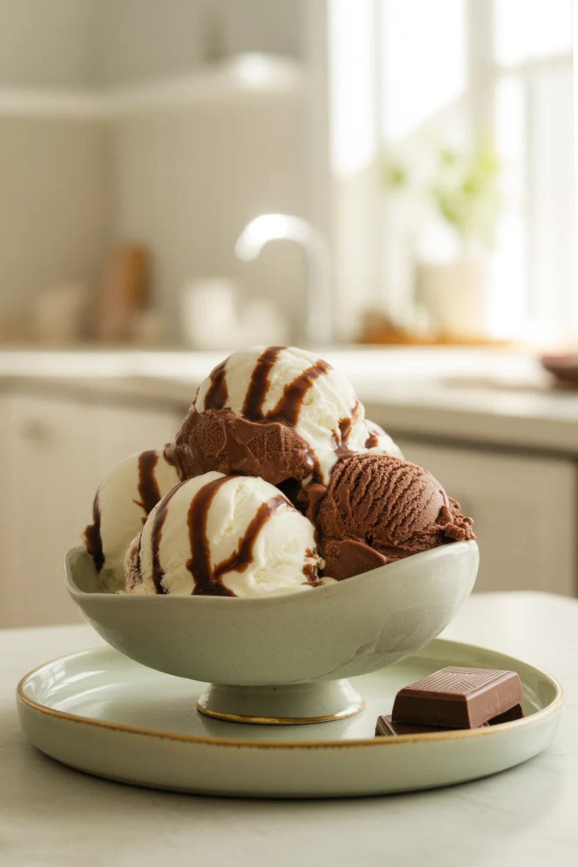 Homemade Moose Tracks Ice Cream