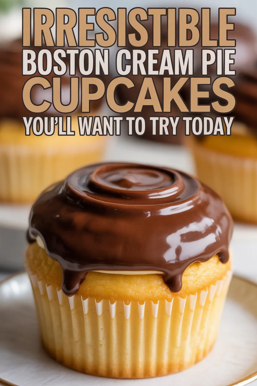 boston cream pie cupcakes