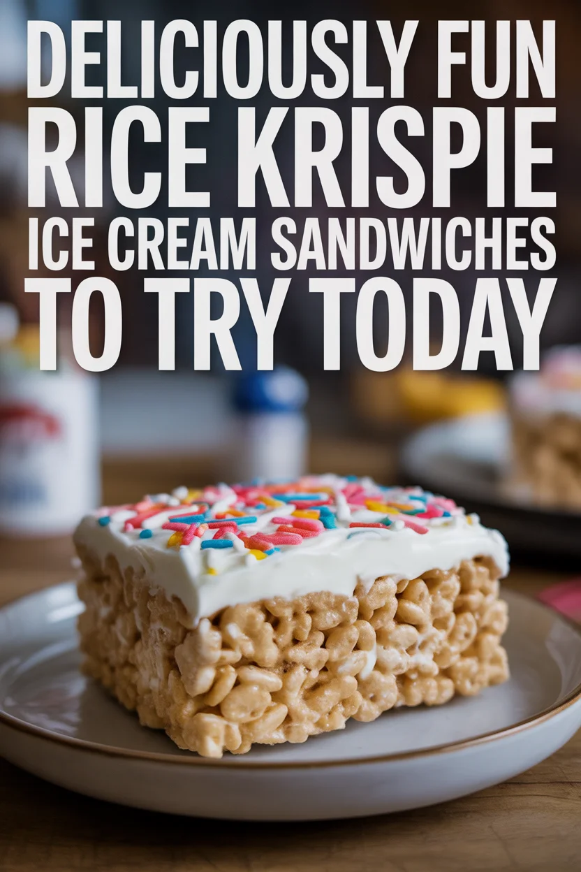 Deliciously Fun Rice Krispie Ice Cream Sandwiches to Try Today