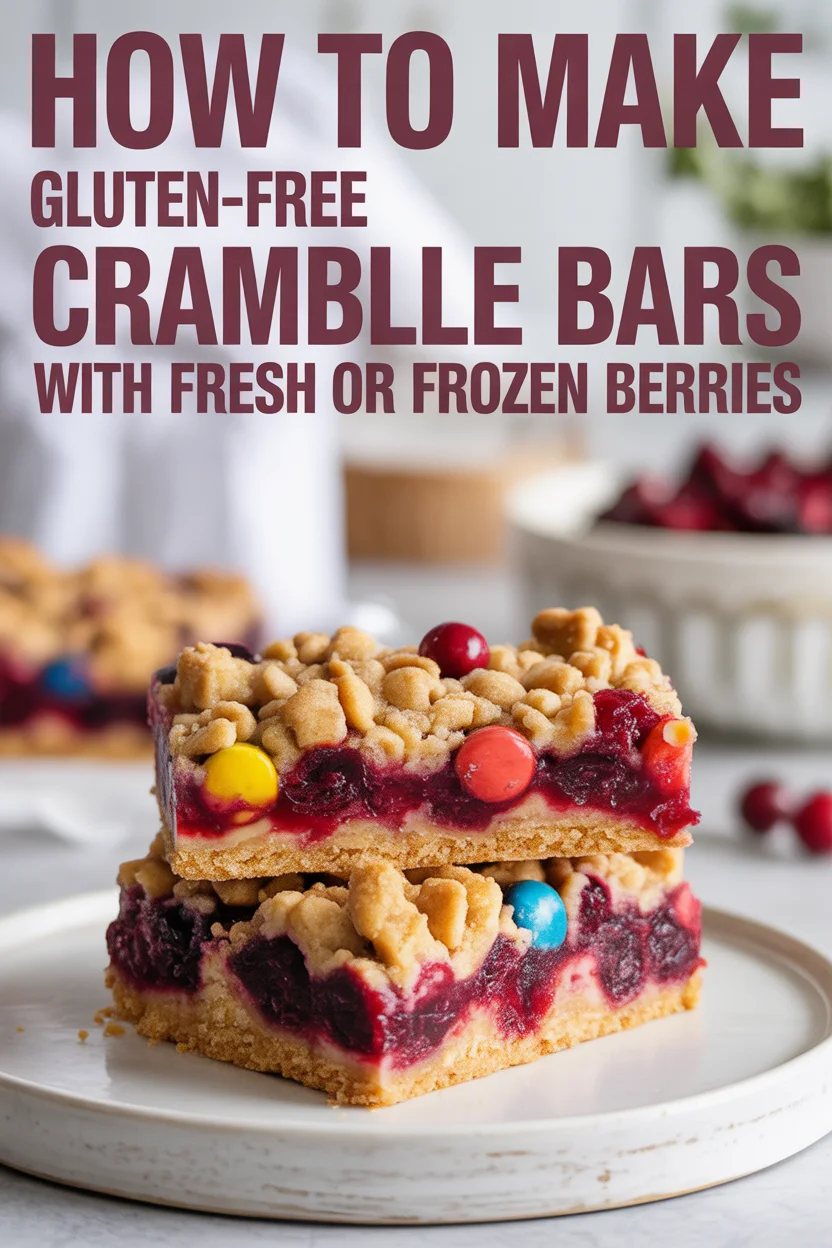 How to Make Gluten-Free Cranberry Crumble Bars with Fresh or Frozen Berries