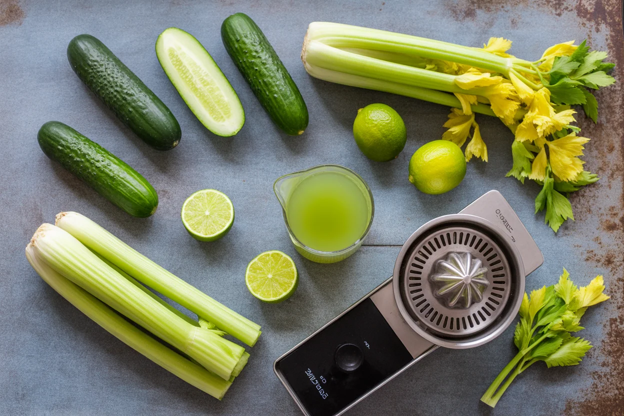 Cucumber Celery Lime Detox Drink for Digestion & Weight Loss