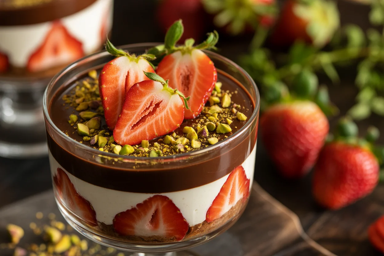 Make Delicious Dubai Chocolate Strawberry Cups at Home in 20 Minutes