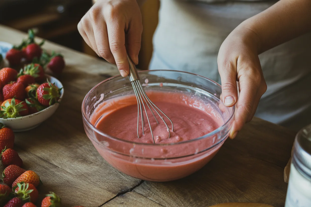 NO-CHURN STRAWBERRY ICE CREAM