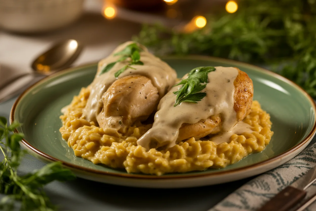Pollo con Salsa de Almendras