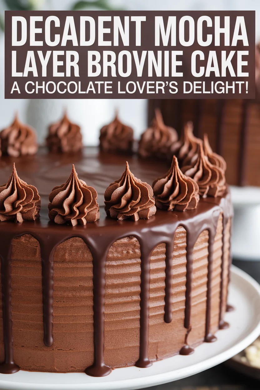Mocha Layer Brownie Cake