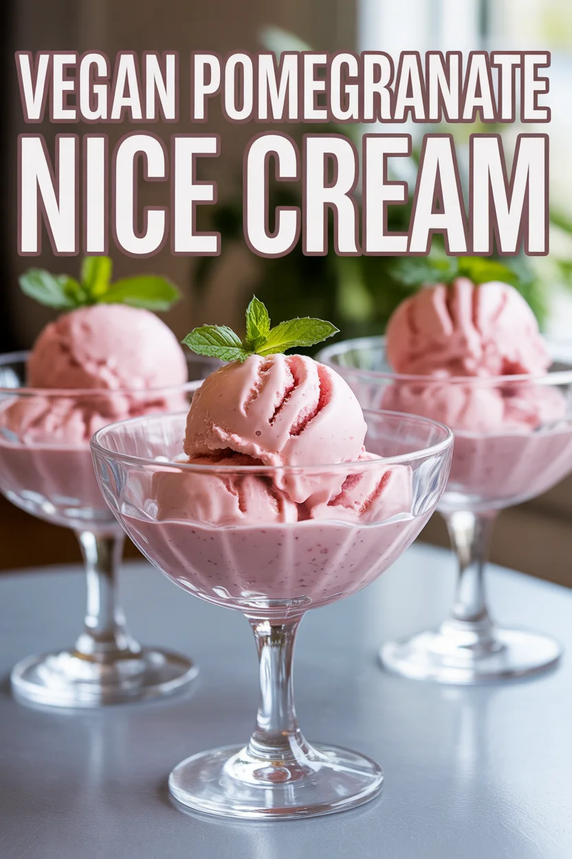 Vegan Pomegranate Nice Cream