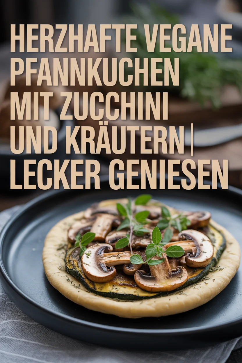 Herzhafte Vegane Pfannkuchen mit Zucchini und Kräutern | Lecker Genießen
