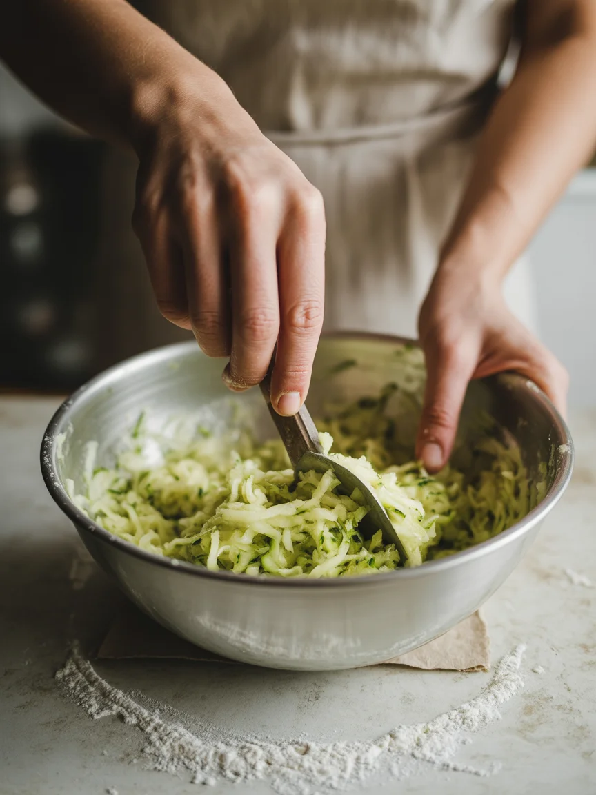 herzhafte pfannkuchen vegan mit Zucchini und Kräutern | Lecker Genießen