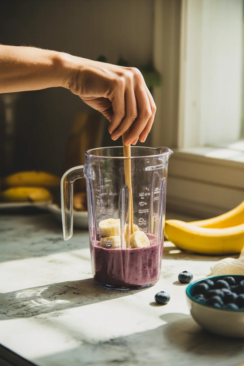 Delicious Blueberry-Banana Smoothie: A Tasty Treat!