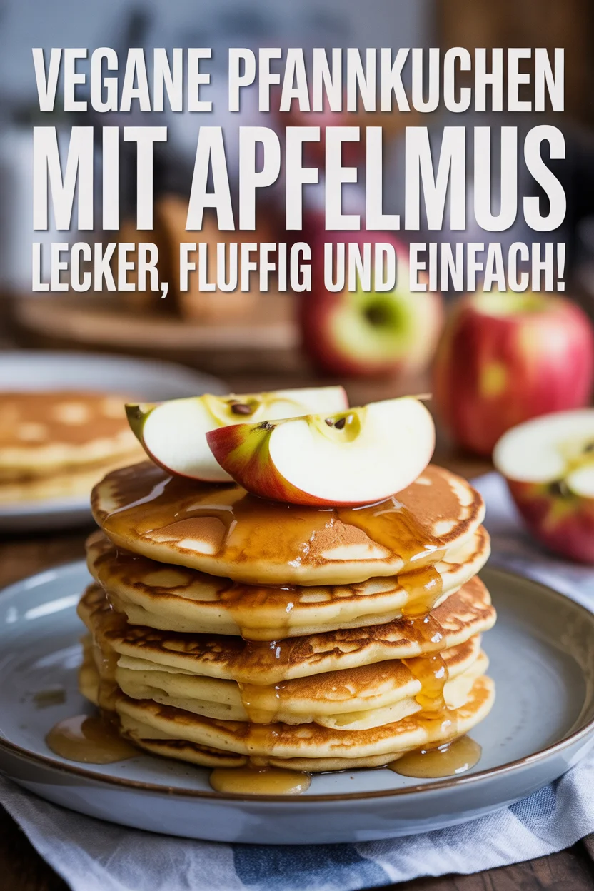Vegane Pfannkuchen mit Apfelmus – Lecker, fluffig und einfach!