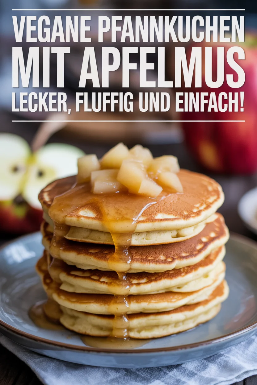 Vegane Pfannkuchen mit Apfelmus – lecker, fluffig und einfach!