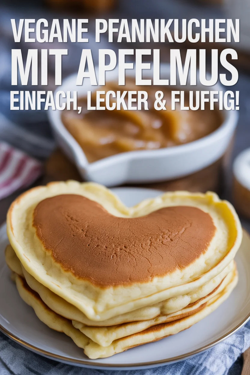 Vegane Pfannkuchen mit Apfelmus – einfach, lecker & fluffig!