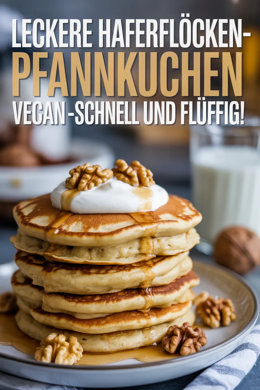Leckere Haferflocken-Pfannkuchen vegan – schnell und fluffig!