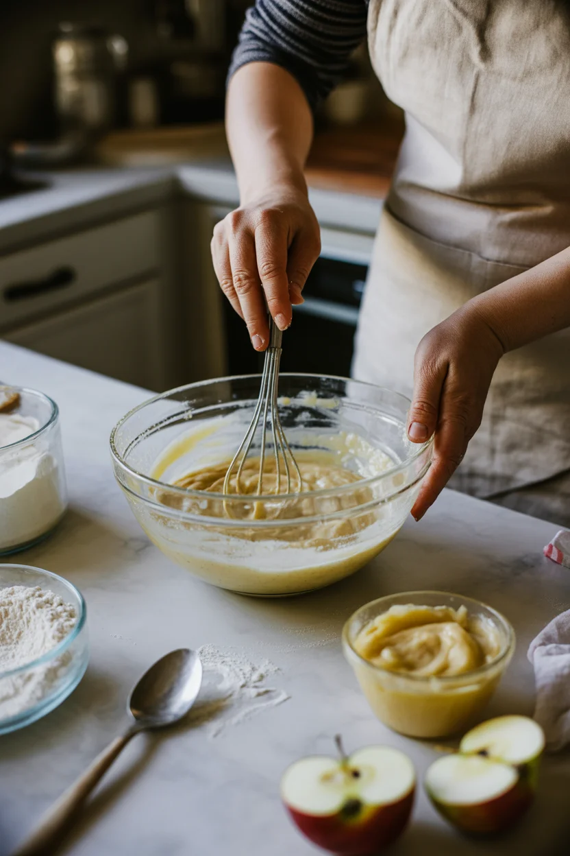 Vegane Pfannkuchen mit Apfelmus – einfach, lecker & fluffig!