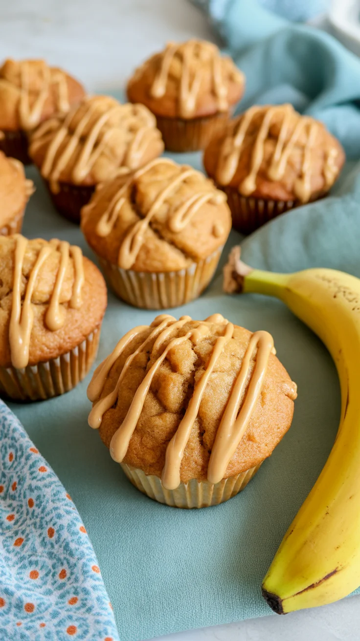 Healthy Peanut Butter Greek Yogurt Banana Bread Muffins