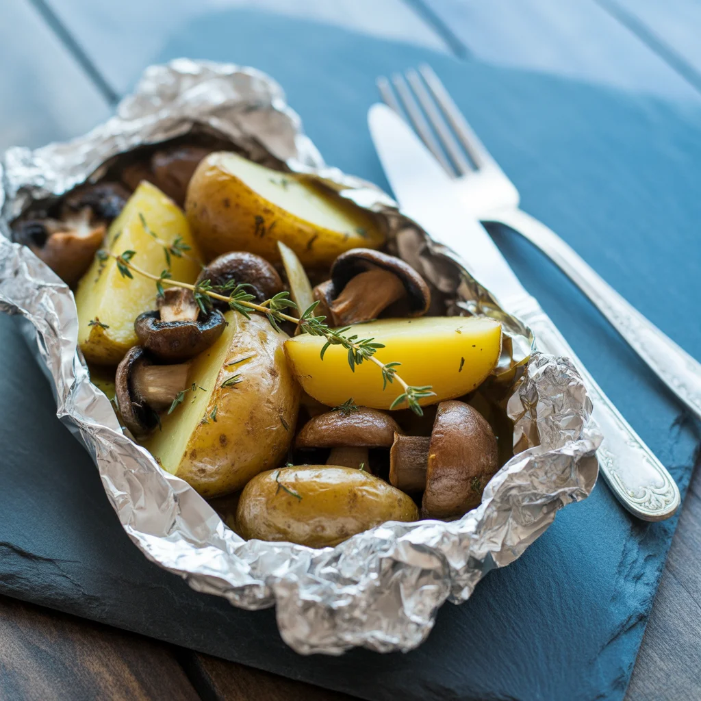Grilled BBQ Chicken & Potato Foil Packs