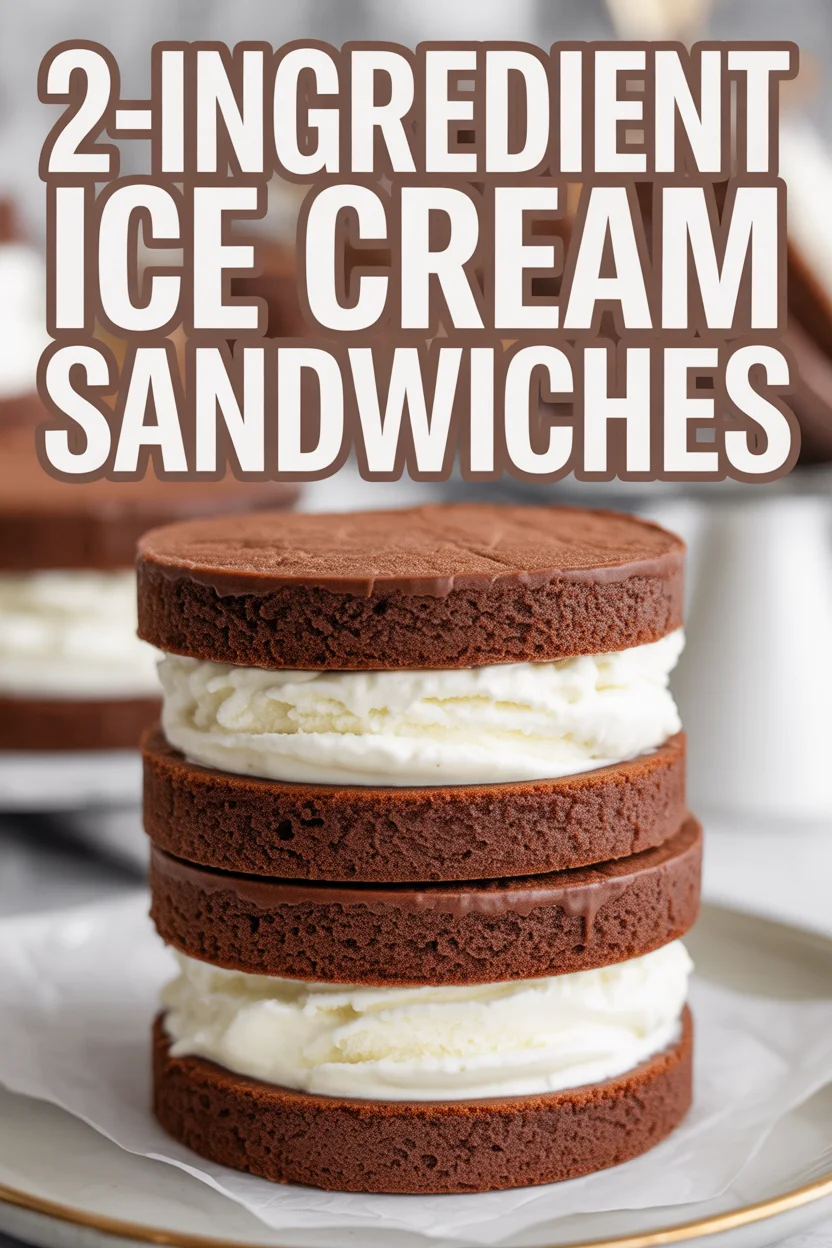2-Ingredient Ice Cream Sandwiches