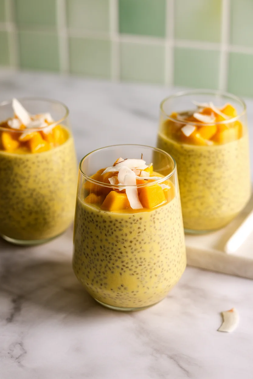 Deliciously Creamy Passion Fruit & Mango Chia Pudding Delight