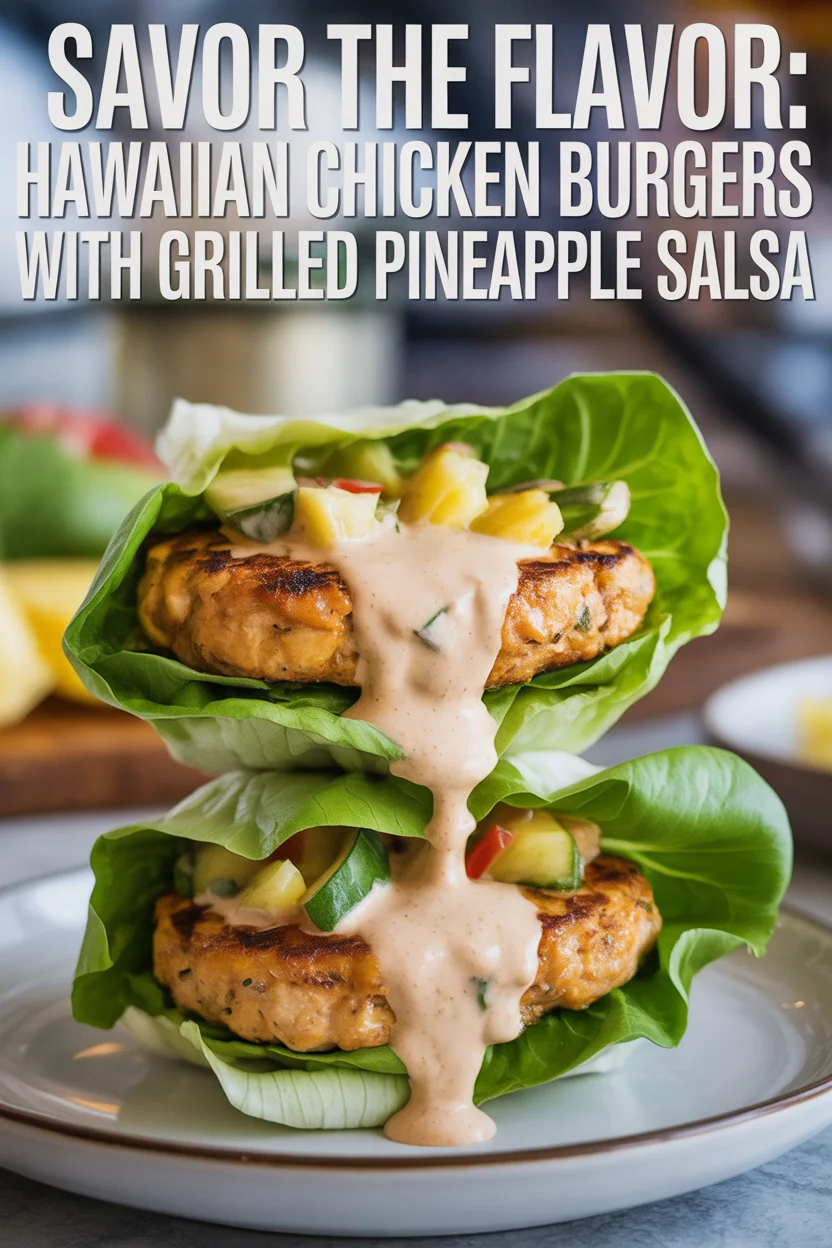 Savor the Flavor: Hawaiian Chicken Burgers with Grilled Pineapple Salsa