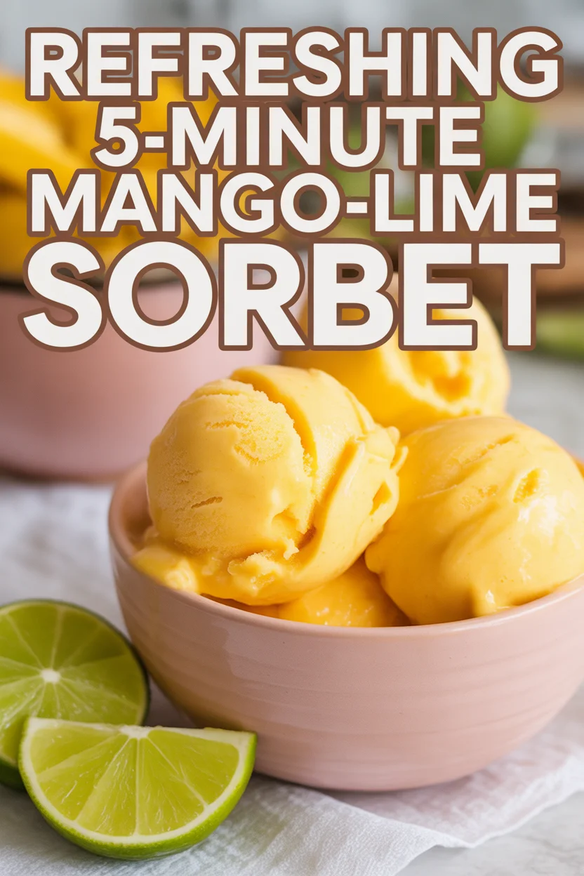 Refreshing 5-Minute Mango-Lime Sorbet