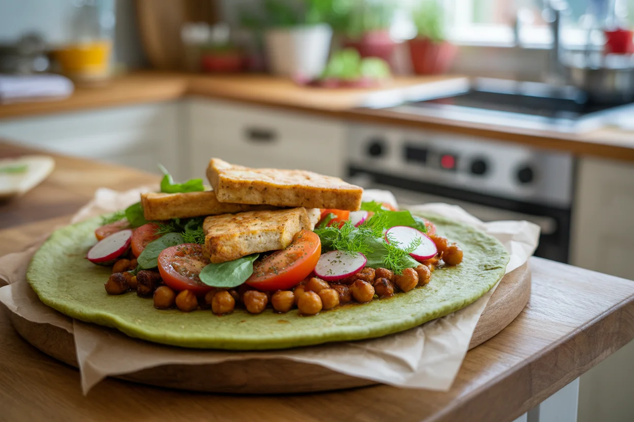 Leckere Grüne Erbsen-Pfannkuchen mit frischen Kräutern genießen