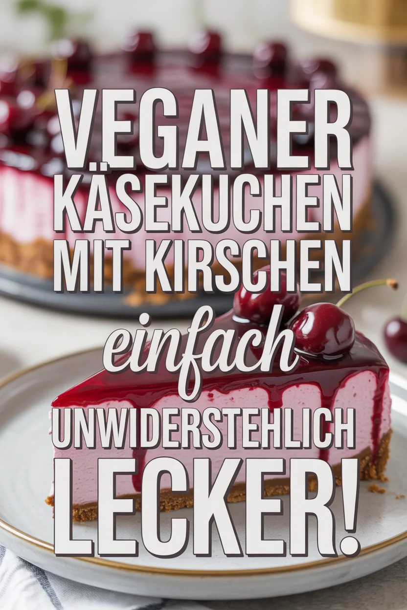 Veganer Käsekuchen mit Kirschen – Einfach unwiderstehlich lecker!