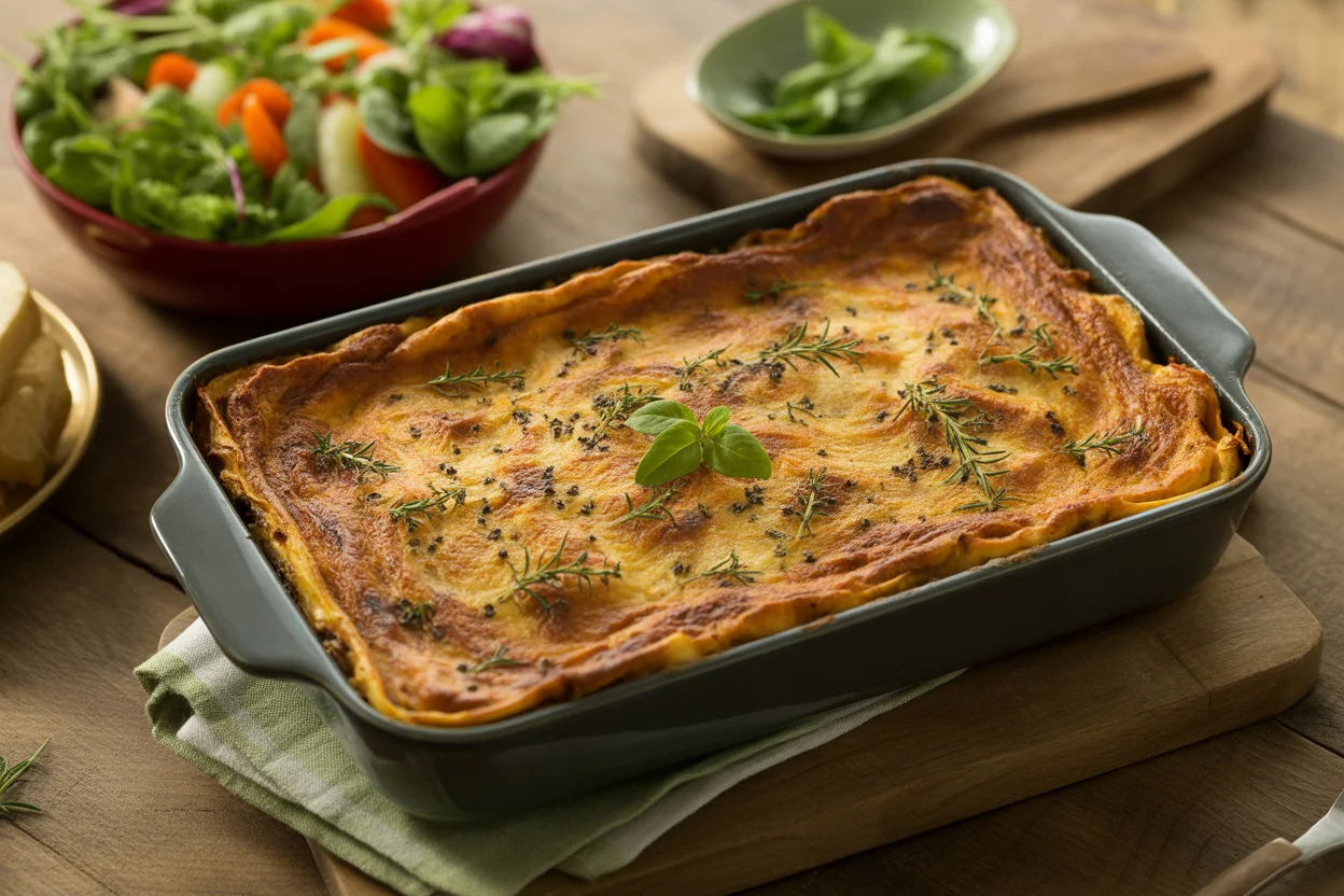 Herzhafte vegane Lasagne vom Blech für die ganze Familie