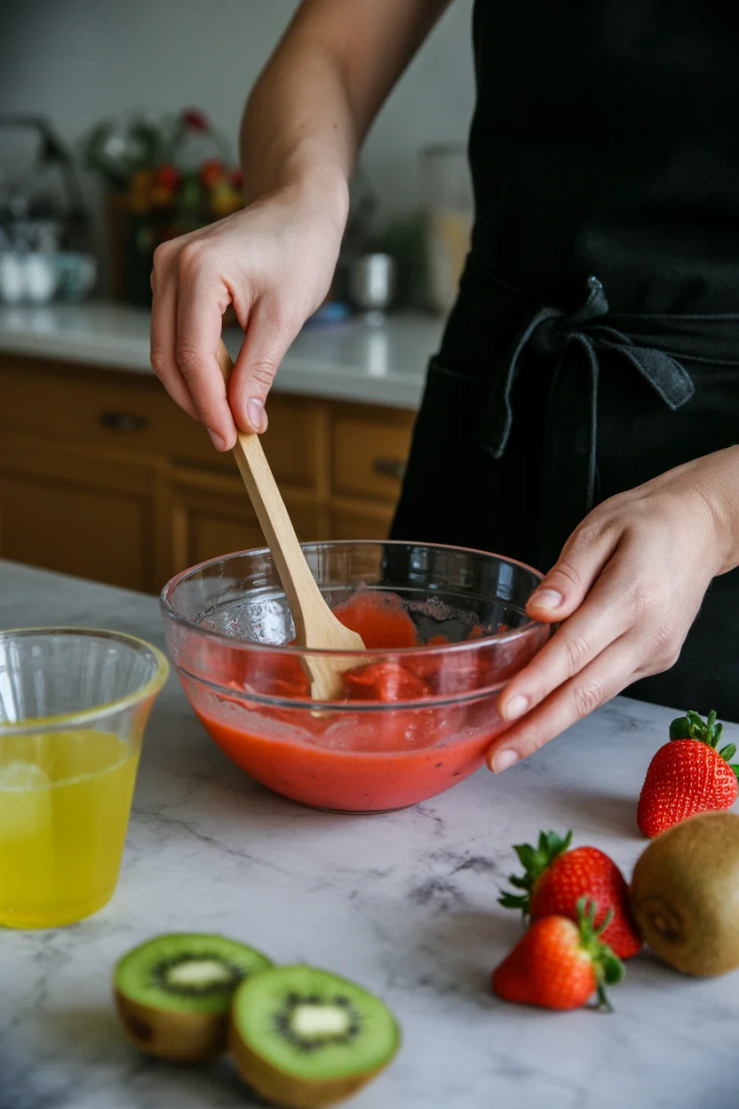 Refreshing Strawberry Kiwi Sorbet to Beat the Heat