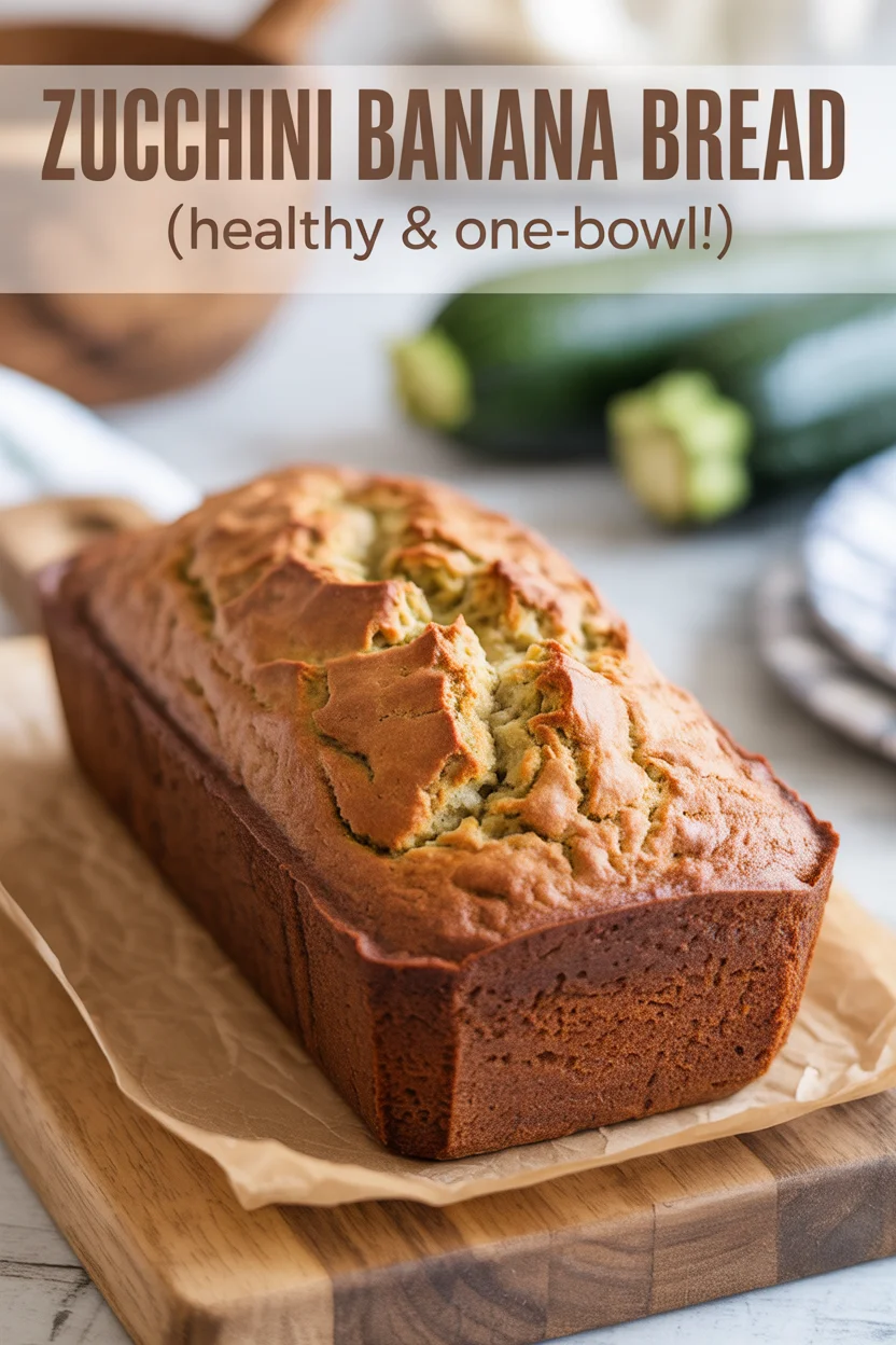 Zucchini Banana Bread (Healthy & One-Bowl!)