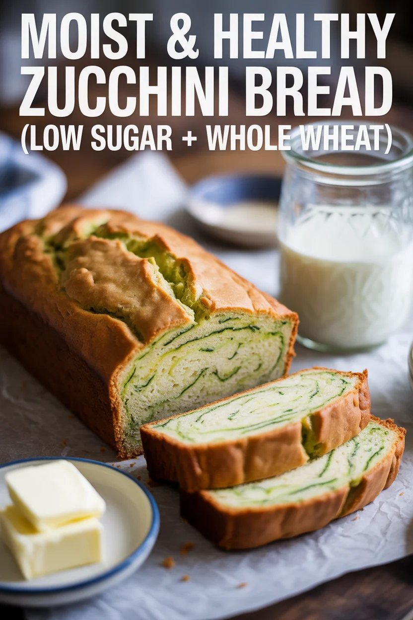Moist & Healthy Zucchini Bread (Low Sugar + Whole Wheat)