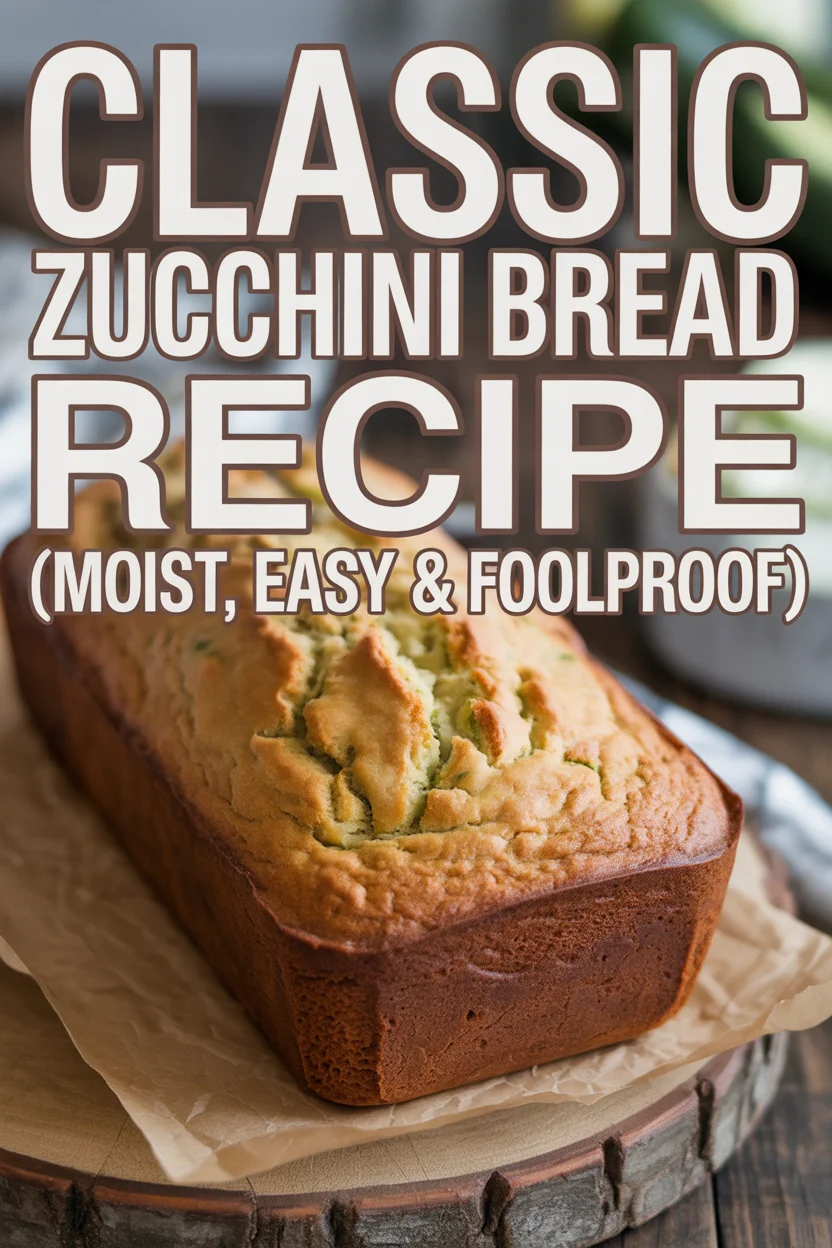 Classic Zucchini Bread Recipe (Moist, Easy & Foolproof)