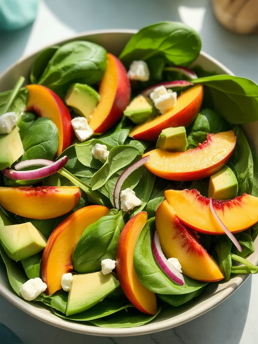 Fresh Peach Salad Recipes You&rsquo;ll Love (Sweet & Savory)